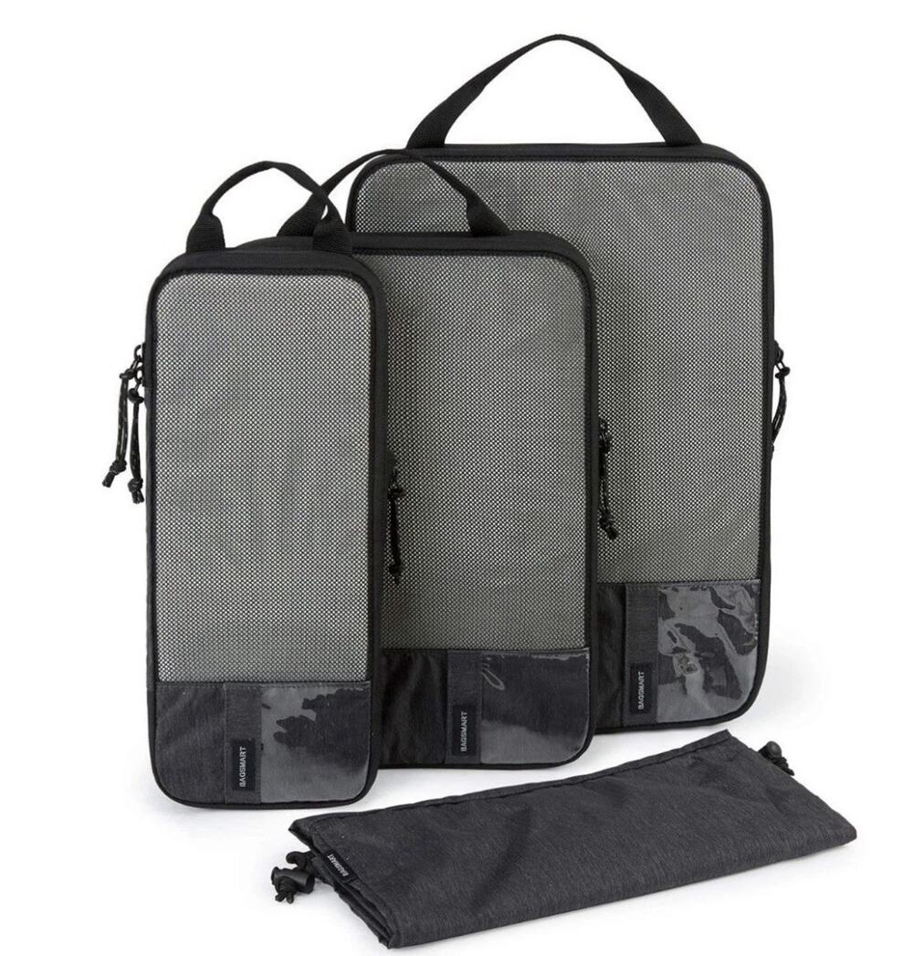 BAGSMART Compression Packing Cubes 4 Set Travel Organizer New OB